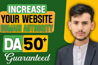increase domain authority da 50 plus with unique backlinks