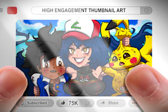 illustrate high quality youtube thumbnails to boost clicks