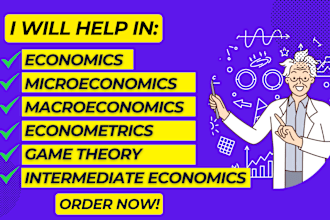 economics, microeconomics,  macroeconomics, econometrics, and game theory