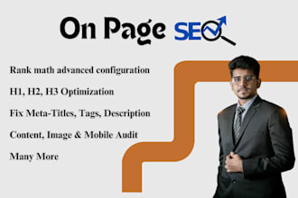wordpress on page SEO optimization and schema markup