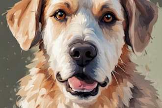 make custom stylized pet portraits and illustrations