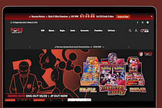 build pokemon shopify store pokemon website trading card website tcg store