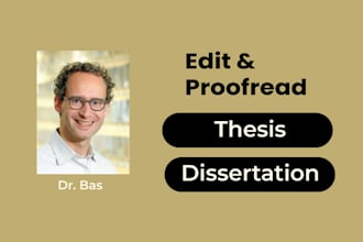 professionally edit and proofread thesis or dissertation