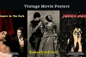 design vintage and creative movie poster designs
