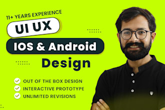 do mobile app UI design for android and ios