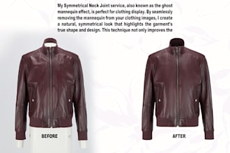 do symmetrical neck joint or product retouching service