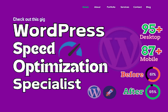 speed wordpress optimization first load for gtmetrix, google page speed