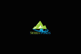 design amazing classic pond and water logo
