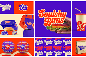 create food logo, cafe, brand kit, and restaurant branding