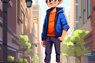 design a 2d cartoon character