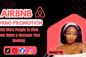 do airbnb promotion ,vbro ,airbnb listing in socia media to get more booking