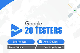 provide 20 device active testers for google play console