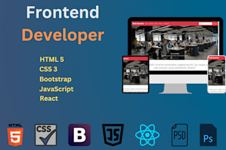 be your front end website developer