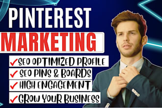 do SEO optimized pins and boards as a pinterest marketing manager