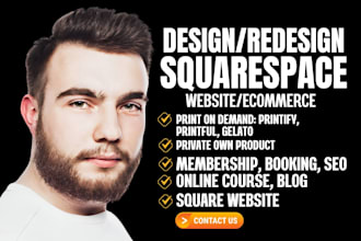 redesign squarespace setup squarespace printful printify gelato square booking