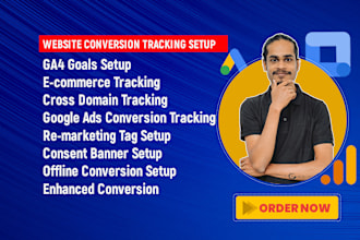 fix or set up google analytics, ecommerce tracking, and conversion tracking
