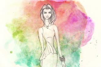 illustrate or sketch a character in pencil