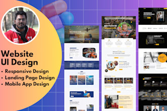 do figma website ui design, landing page ui design, figma ui design