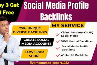 make social media profile backlinks link building from high authority websites