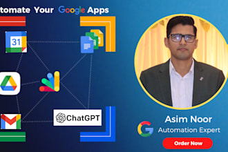 automate google sheets, gmail, drive, form, docs, chat gpt