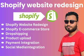 redesign the layout of the shopify store