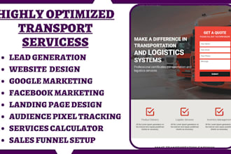 generate moving leads transport leads design moving transport company website
