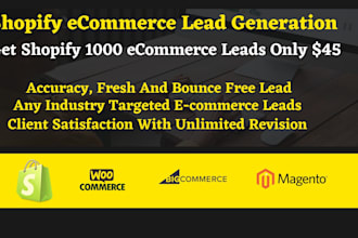 provide small and medium shopify ecommerce store leads