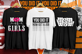 create custom typography minimalist t shirt design