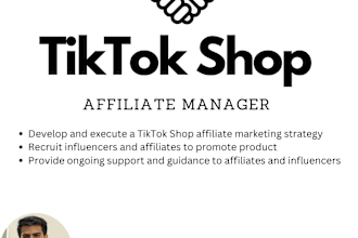 be the tiktok shop affiliate manager and affiliate