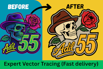 do vector tracing, vectorize image, convert logo to vector
