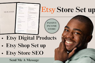 set up etsy shop with digital products, etsy digital products, etsy listing SEO