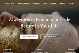do a serene spaces spa  landscaping website for your brand