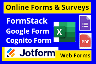 create fillable online forms, surveys, jotform, cognito, google form, formstack