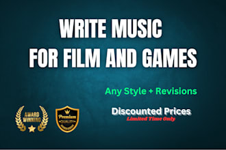 write music for games or film with a free demo