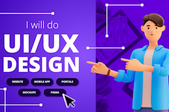 design website, mobile app, portals ui ux in figma