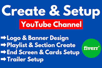 create and setup youtube channel