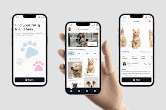 build pet adoption app, pet service app, animal care app, pet store