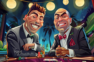 do custom cartoon caricature and political cartoon