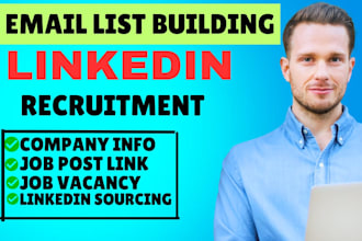 do linkedin recruiting, sourcing, and email list building