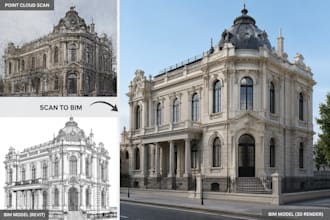 convert point cloud to revit bim model, scan to bim, as built