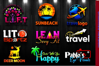 do modern adventure travel nature vacation tourism logo