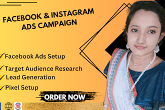 do facebook ad and instagram ads campaign, marketing