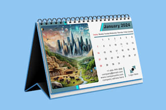 design a custom wall calendar, desk calendar or planner