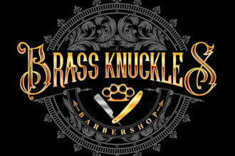 design a unique and creative barbershop logo