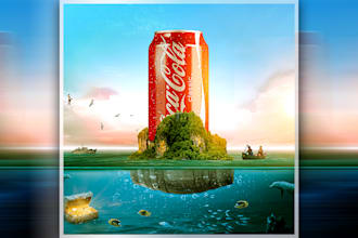 do product manipulation, social media design, photo editing, retouch, ads design