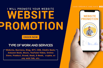 promote your website, amazon music,book,blog,cbd,crypto,game apps any web link