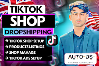 setup tiktok shop dropshipping product listing auto ds integration shopify fb