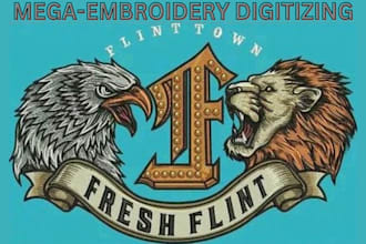 digitize image for embroidery into dst,pes,emb just in 1 hour