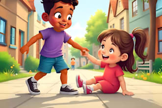 create 3d children story book illustration