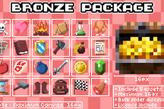 create pixel art icon, emote and asset for video game